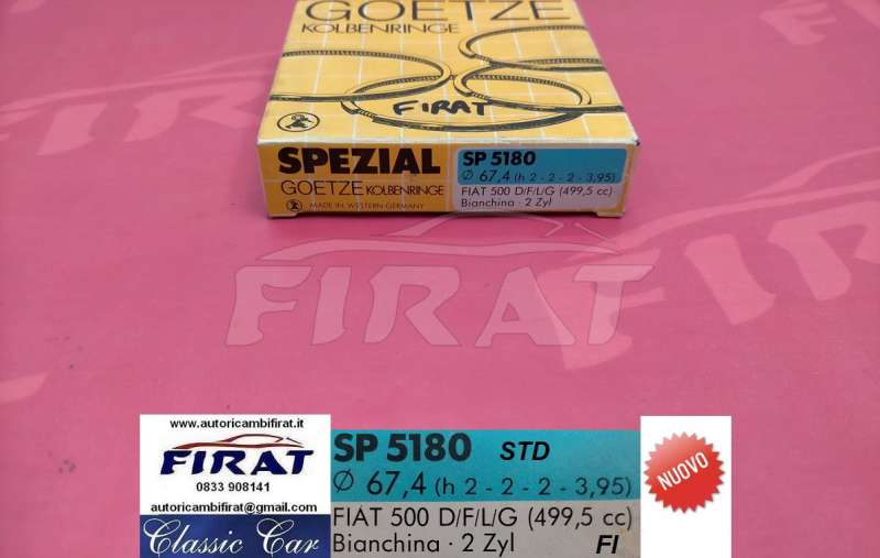 FASCE ELASTICHE FIAT 500 D - F - L - G STD (SP5180)